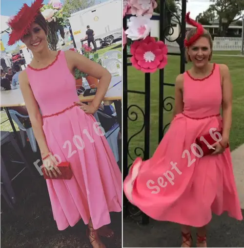 reuse pink race dress