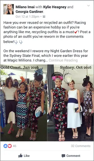 reuse race day dress examples