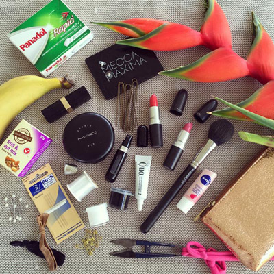 Handbag Contents makeup purse