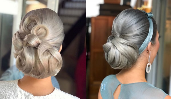 Brush Ltd - Relaxed side bun for our gorgeous wedding guest client...  Perfect hair style for hats and fascinators ✨ . . . . . . #weddingguest  #hairstyle #updo #sidebun #relaxedstyle #hair #