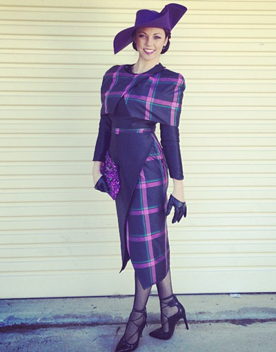Kacey Lloyd Purple Winter Dress