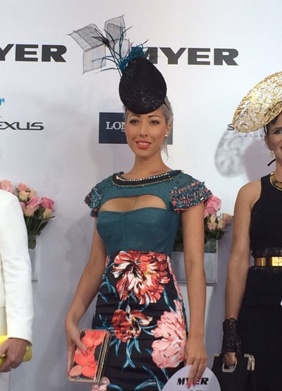 teal melbourne cup race outfit