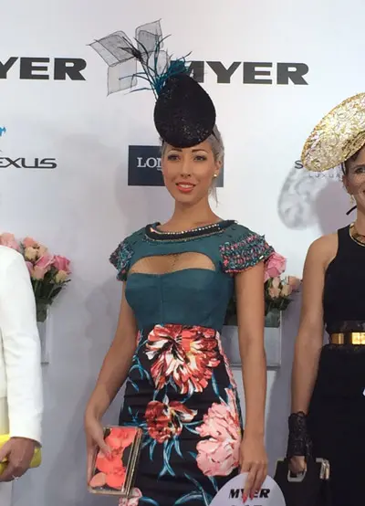 teal melbourne cup race outfit
