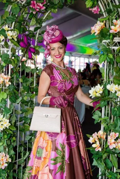 vintage themed floral dress