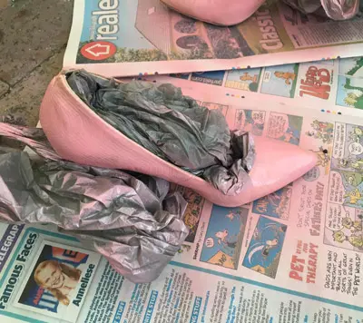 pink heel DIY
