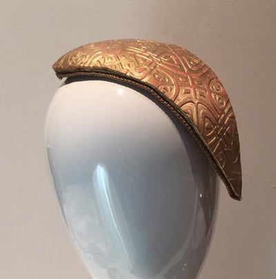gold painted millinery