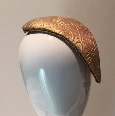 gold painted millinery