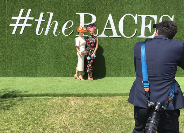 getting pap'd photographed at the races