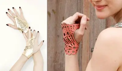 laser cut fashion gloves
