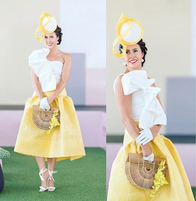 canary yellow Maticevski full Skirt