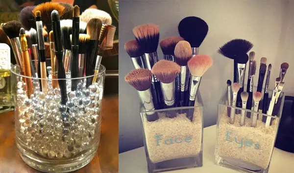 clever ways to store makeup accessories
