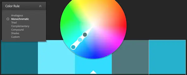 choosing monochrome colour palette
