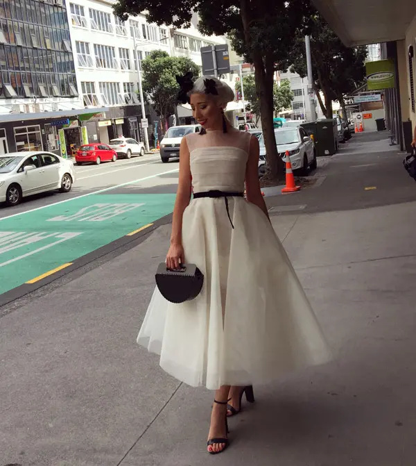 street style white dress