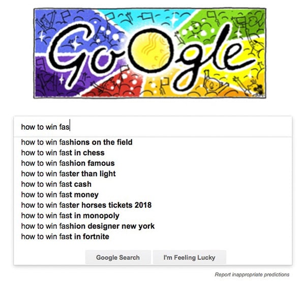 google search results