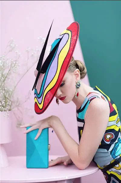 colourful bold fascinator hat headpiece