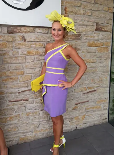 purple outfit for races