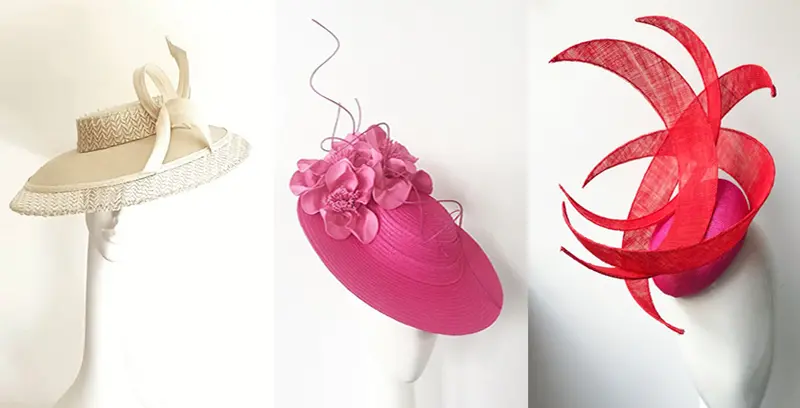 Straw sinamay hats for summer