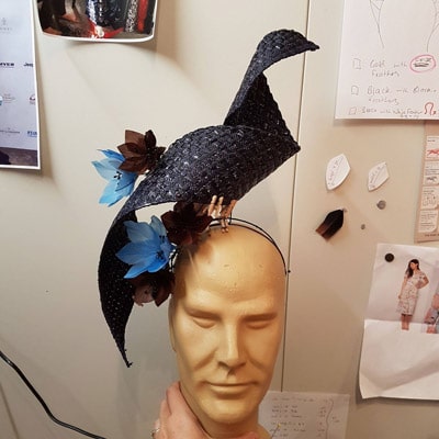 Millinery hand made in progress photo