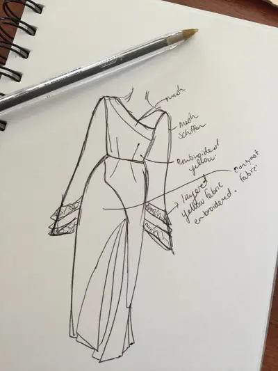 kimono sleeves sketch creative block