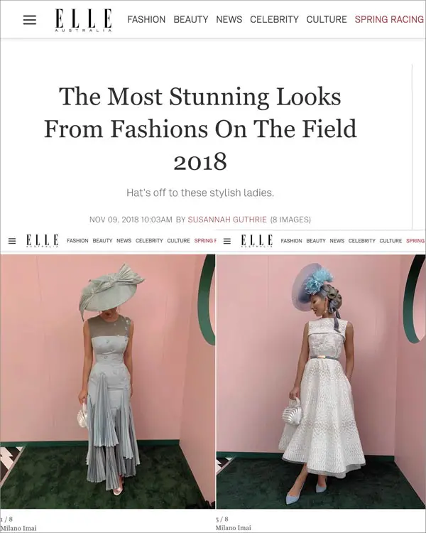 elle most stunning looks from fashions on the field 2018 milano imai