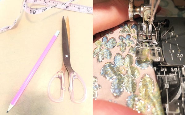fabric scissors tape measure sewing DIY dressmaking