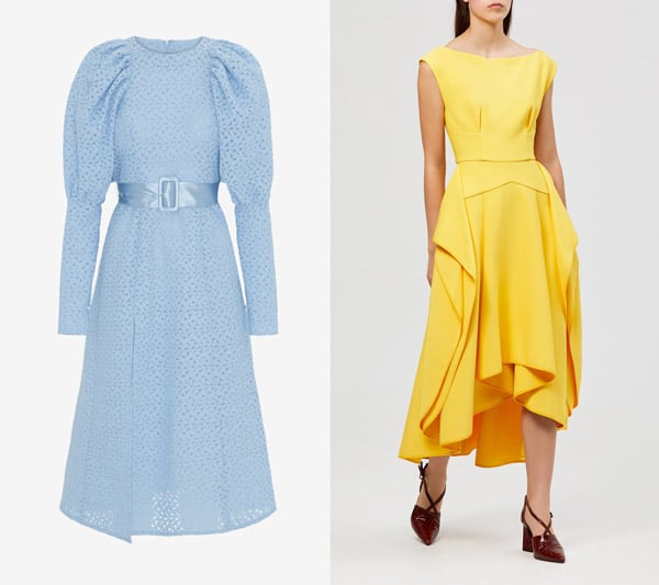 trending race dresses blue and yellow dress