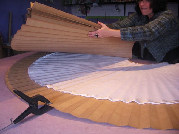 the process of making pleated fabric