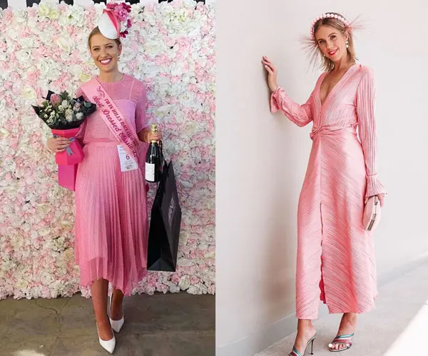 pink race dresses stylish trending