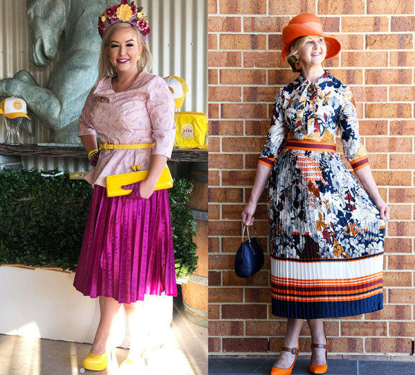 guide to wearing pleats at the races pink navy orange