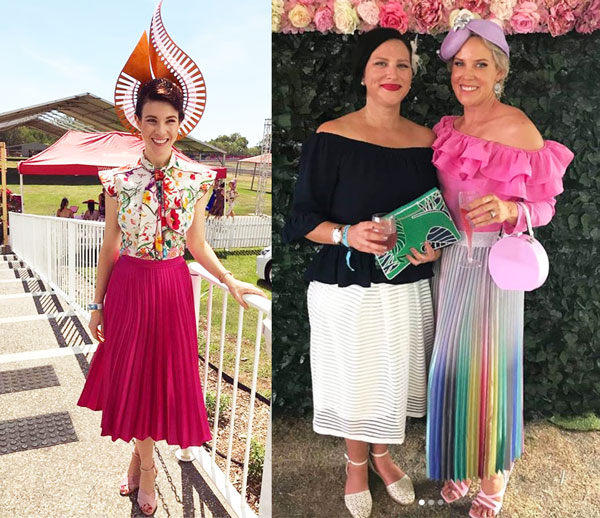 gorgeous race day fashion with pleats