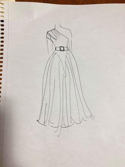 sketch for dress 