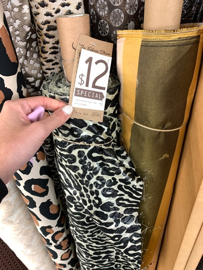 fabric shopping for diy dress leopard print