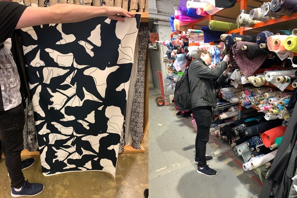 shopping for black and white fabrics for derby day races