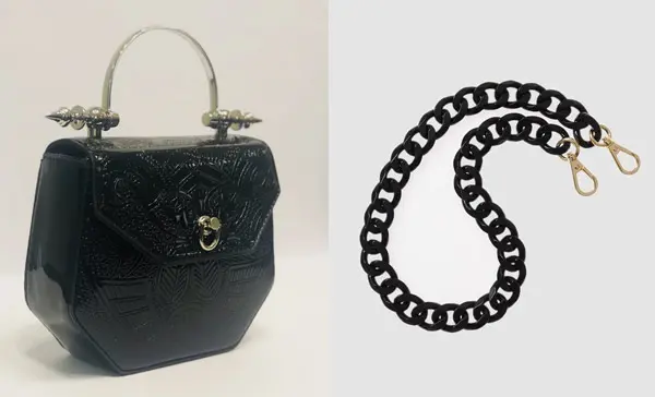 black clutch and chain accessories
