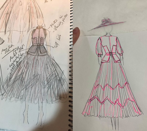 layout design drawing sketch fashion illustration