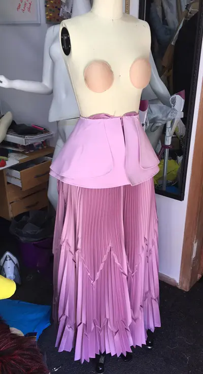 dress design on mannequin