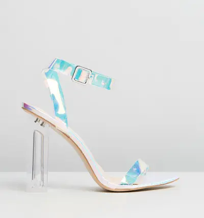 iridescent heels from The Iconic
