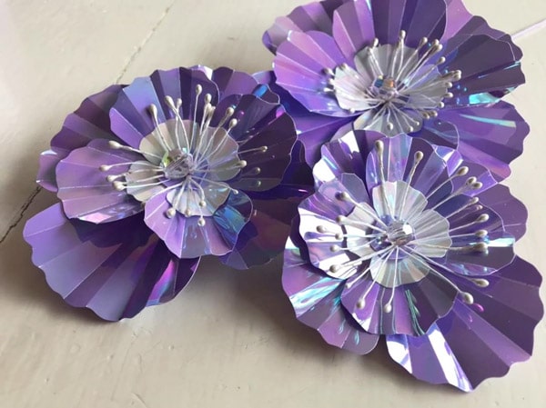 iridescent flowers made by Lynn at Love Lotus